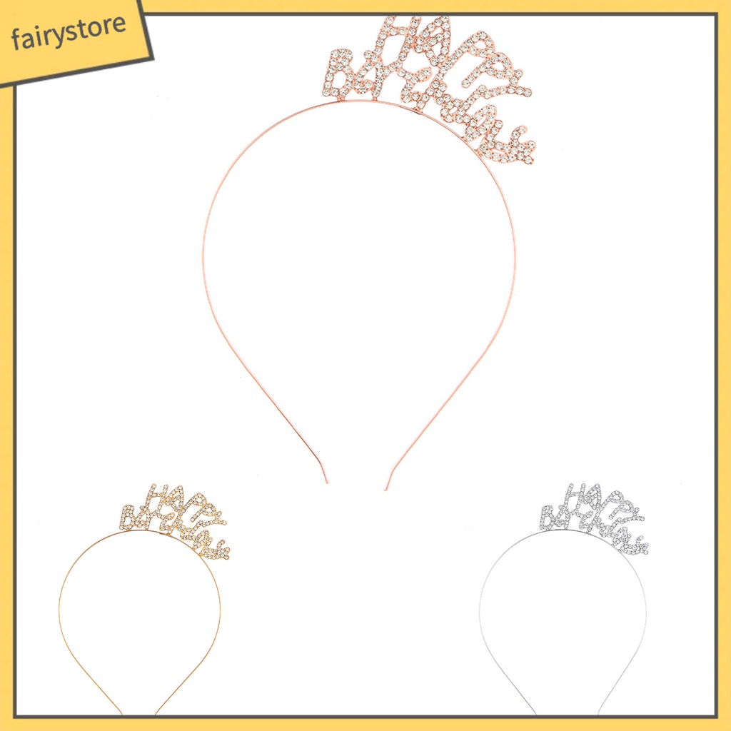 Băng Đô Cài Tóc Hình Vương Miện Bằng Hợp Kim Lấp Lánh Chống Gỉ Siêu Bền