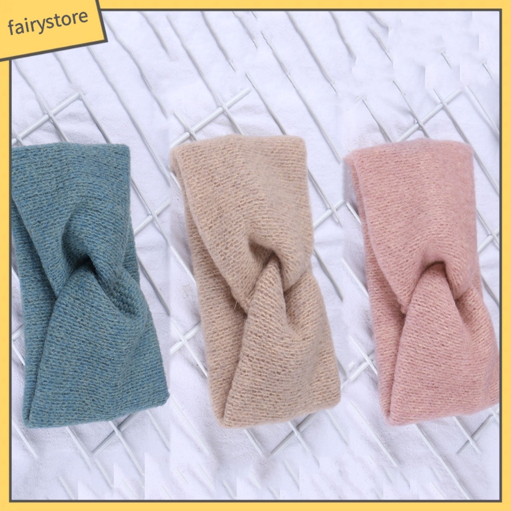 Băng Đô Cài Tóc Đan Chéo Màu Sắc Trơn Thoáng Khí Tiện Dụng Mang Theo Du Lịch Cắm Trại