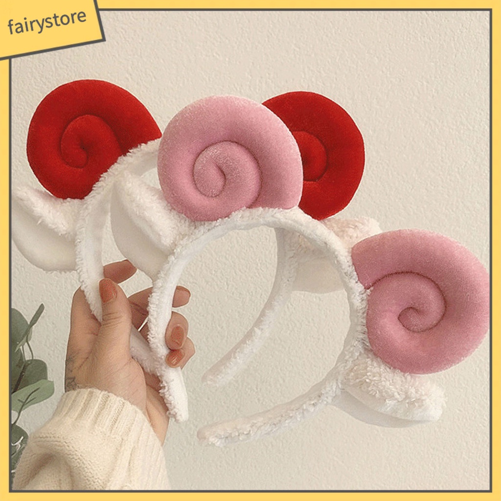 Băng Đô Cài Tóc Rửa Mặt Hình Tai Cừu Hoạt Hình Dễ Thương Cho Nữ