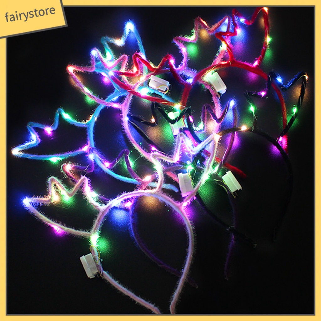 Băng Đô Cài Tóc Hình Sừng Hươu Phát Sáng Độc Đáo