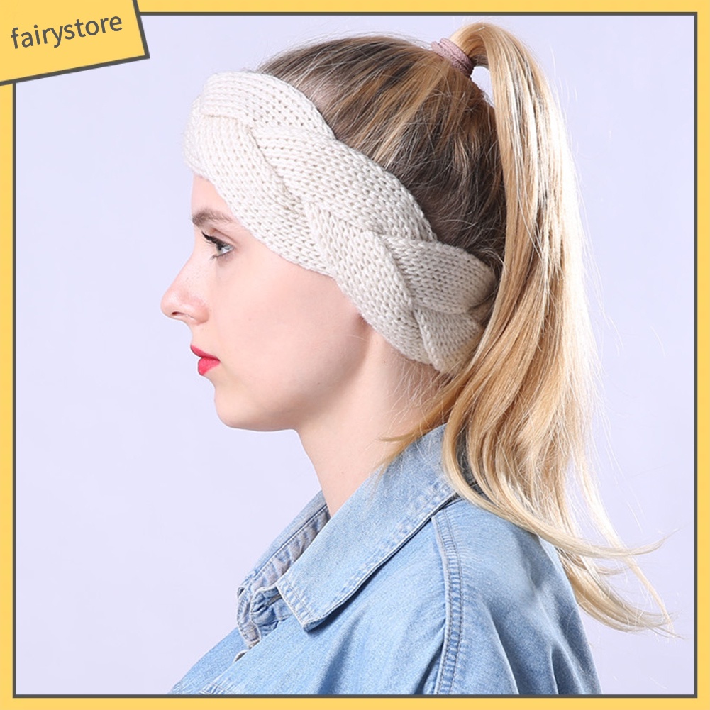 Băng Đô Dệt Kim Unisex Màu Trơn Giữ Ấm Mùa Đông