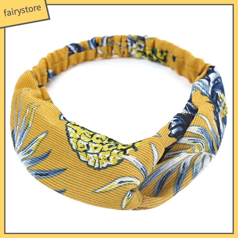 Băng Đô Cài Tóc Co Giãn In Họa Tiết Thời Trang Cho Nữ