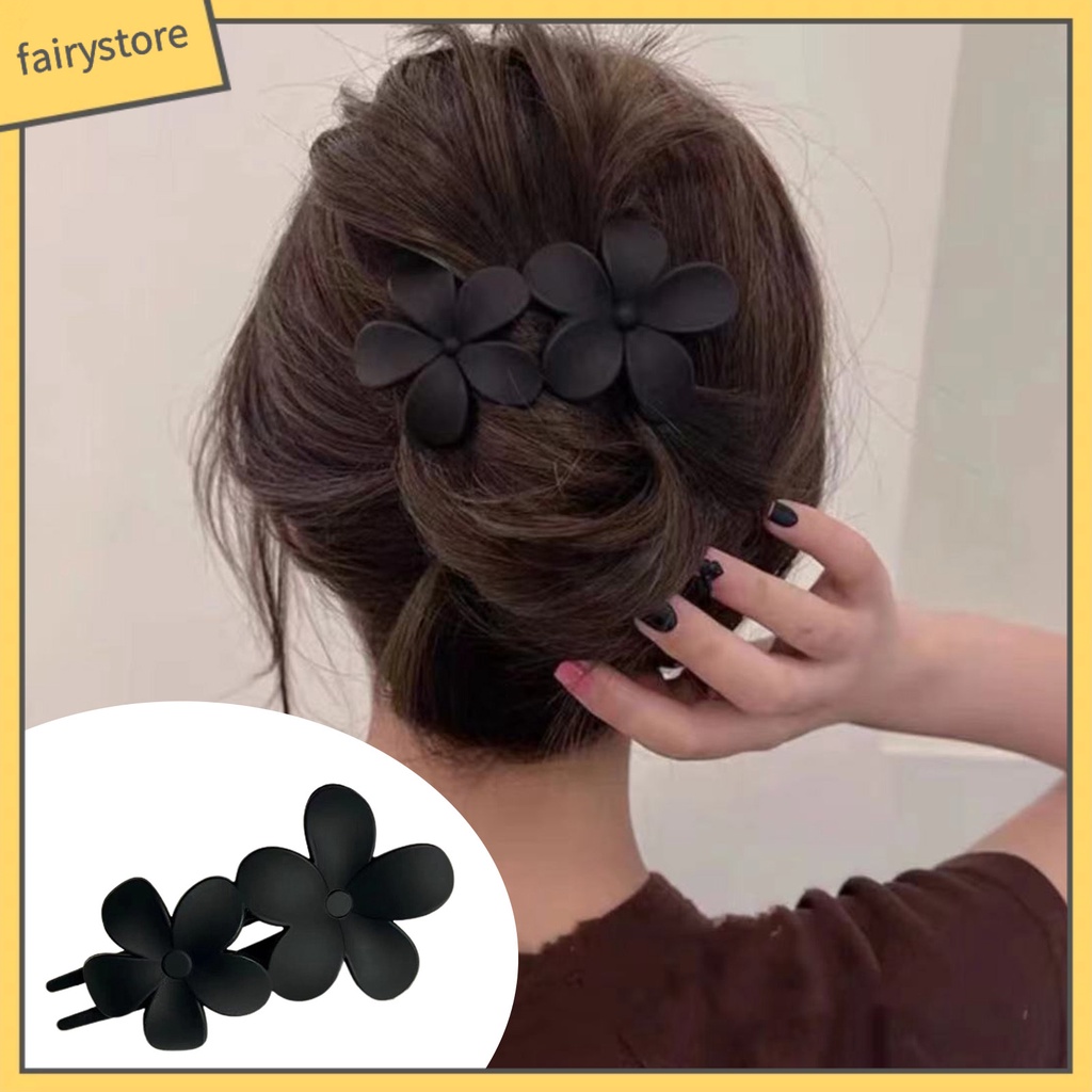 Kẹp Tóc Càng Cua Màu Trơn Chống Trượt Chống Rơi Thanh Lịch