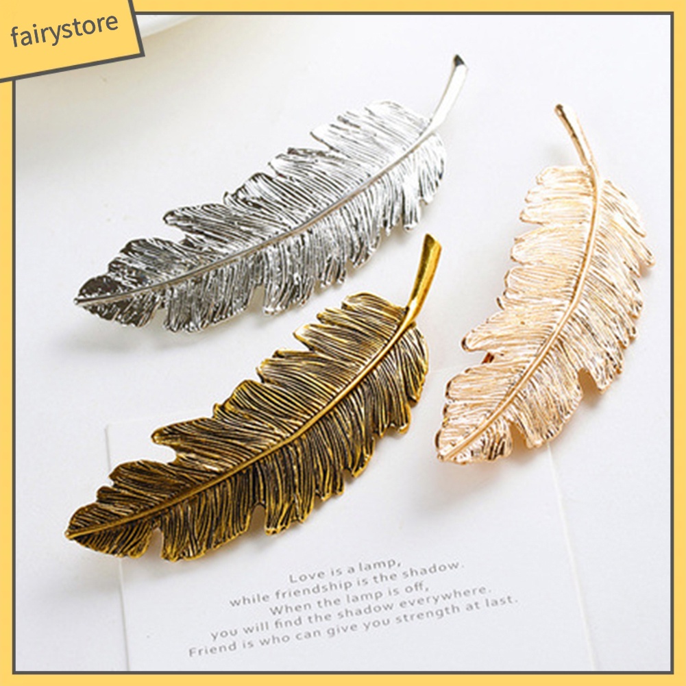 Set 3 Kẹp Tóc Hình Chiếc Lá Phong Cách Vintage