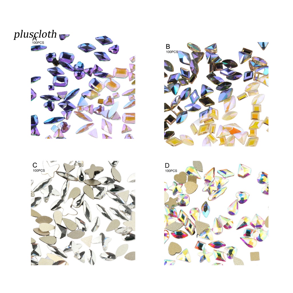1 Hộp Hạt Pha Lê 3D Lấp Lánh Nhiều Màu Sắc Trang Trí Móng Nghệ Thuật