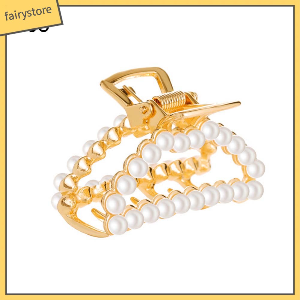 Kẹp Tóc Đính Đá Ngọc Trai Nhân Tạo Thời Trang Dành Cho Nữ Giá Đỡ