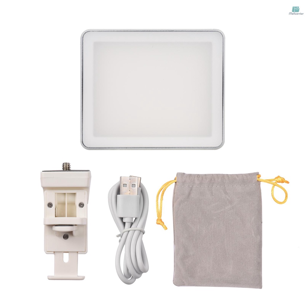 NiceFoto SL-60B Pocket LED Video Light Video Conference Lighting 5 Levels Adjustable Brightness 5600K CRI96+ Built-in Battery with Computer Clamp USB Charging Cable Carry Bag for Vlog Live Streaming O