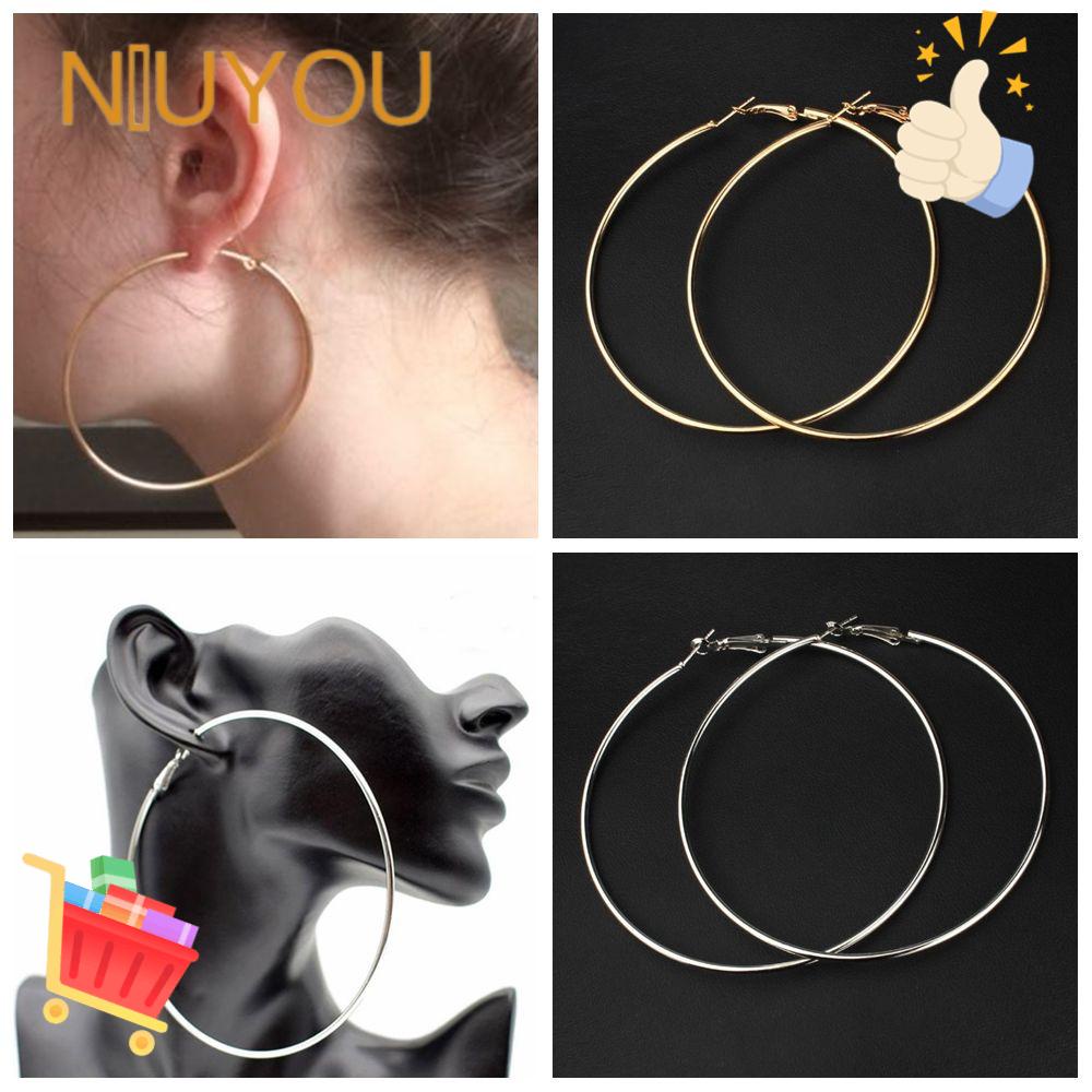 1 Đôi Bông Tai Tròn Phong Cách Punk Thời Trang