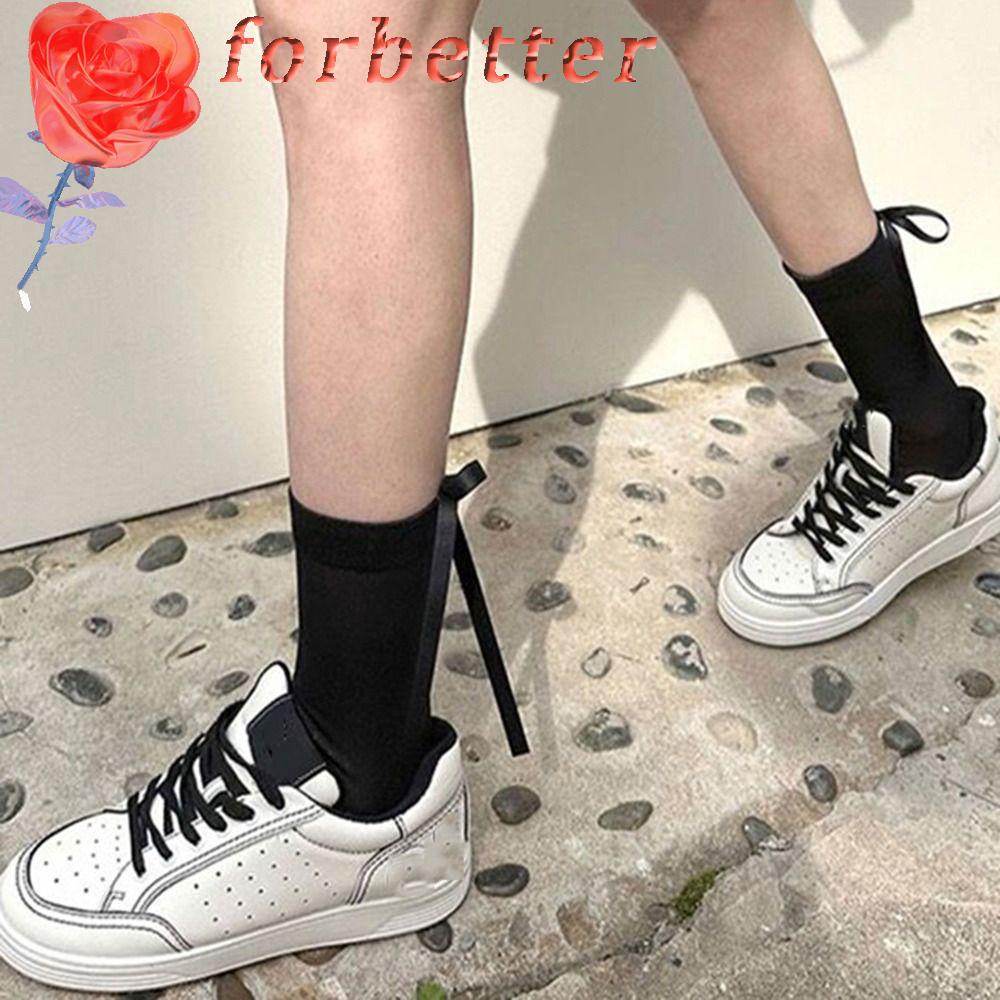 Vớ Ống Lửng Thoáng Khí Đính Nơ Ruy Băng Phong Cách Lolita Thời Trang