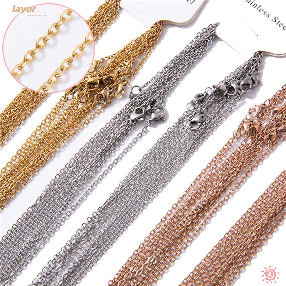 Lay Vòng Cổ Mắt Xích Liên Kết|Vòng Cổ Choker Thép Không Gỉ Màu Sắc