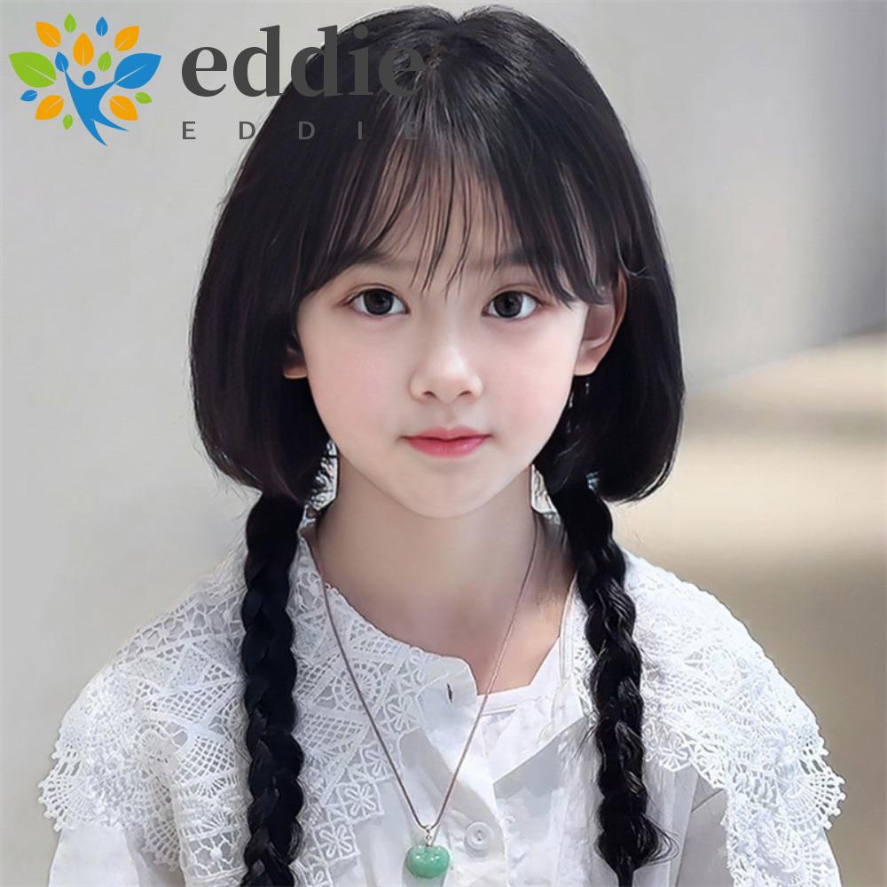 Bộ Tóc Giả 26 Kiểu Thắt Bím Đuôi Ngựa Màu Đen Tự Nhiên Dễ Thương Dành Cho Bé Gái