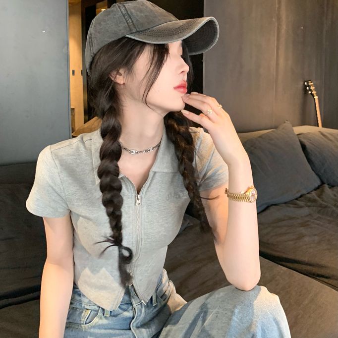 Áo polo Tay Ngắn Đa Năng Thời Trang Mùa Hè Hàng Mới Dành Cho Bạn Nữ