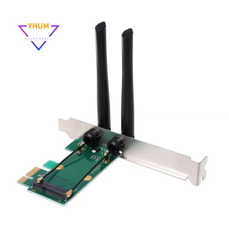 Card WiFi PCI-E Express + 2 Ăng-Ten Mở RộNg Cho PC