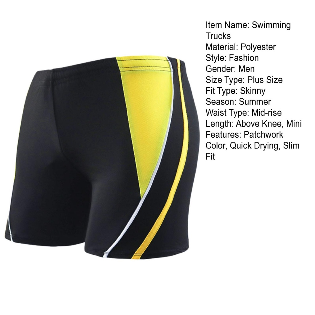 Quần Bơi Nam Dáng Đùi Chất Vải Co Giãn Form Ôm Body