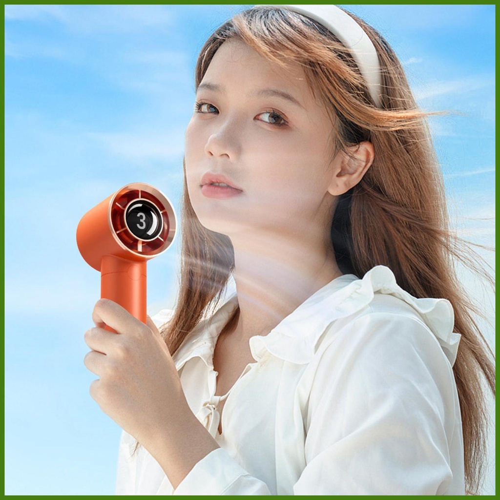 Quạt Mini Cầm Tay 4 Tốc Độ Tùy Chỉnh Kèm Sạc USB Tiện Dụng Chất Lượng Cao