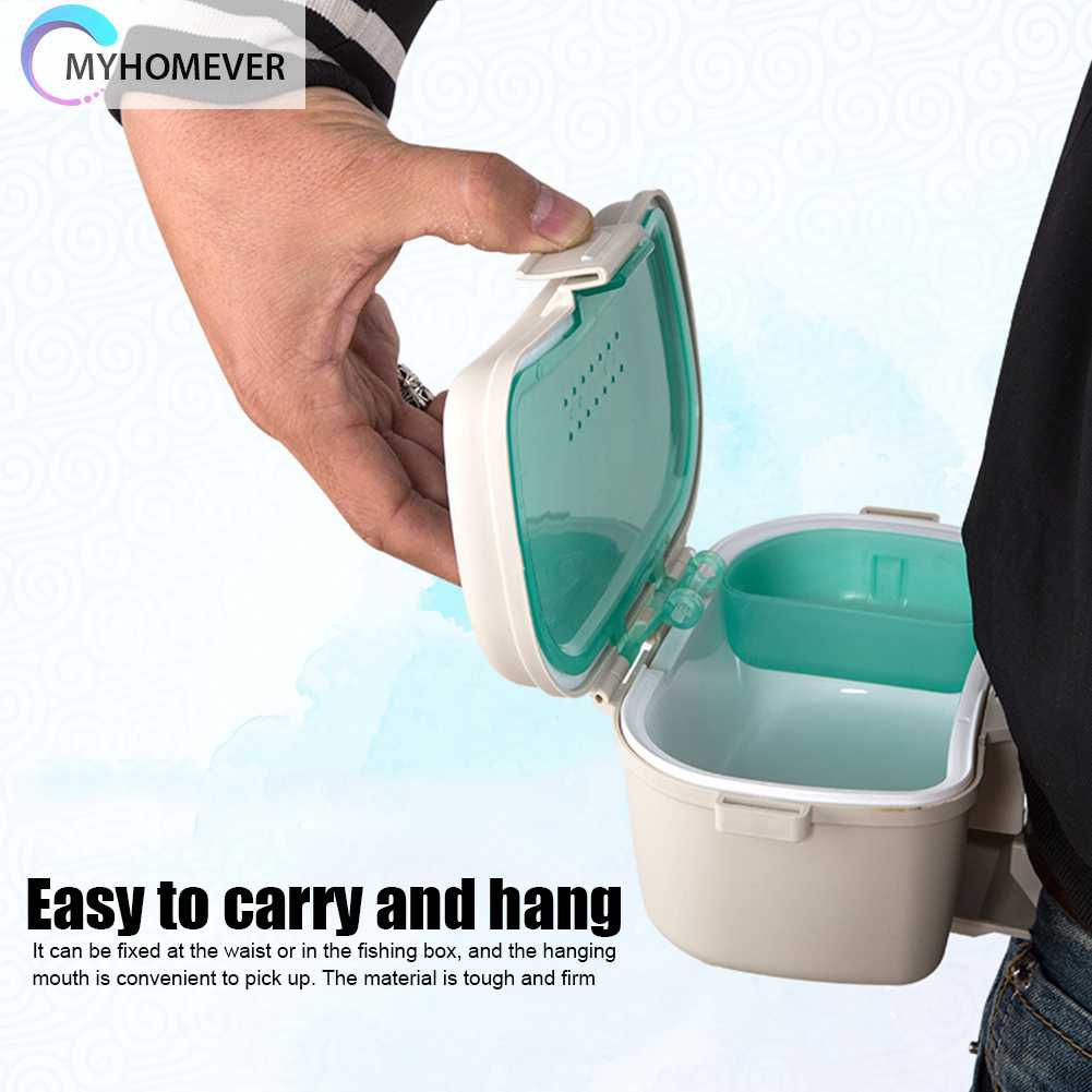 Hộp Đựng Mồi Câu Cá Hai Tầng Kèm Nhíp Gắp Tiện Dụng