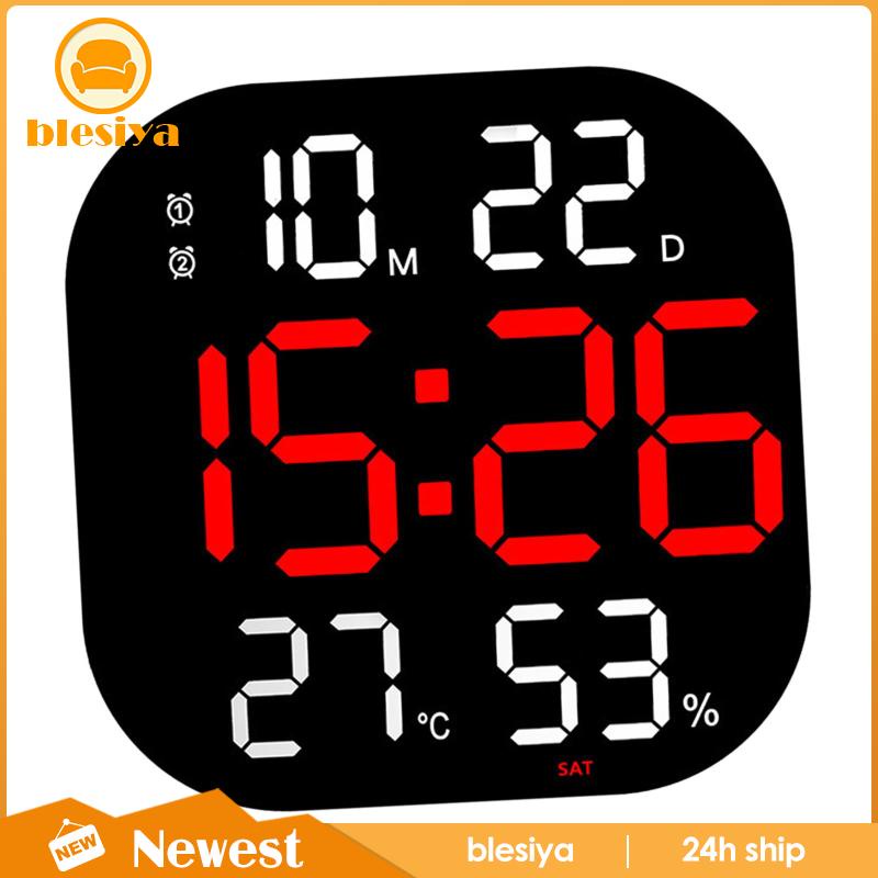 [Blesiya] Đồng Hồ Điện Tử Treo Tường Hiển Thị Ngày Tháng Màn Hình Lớn Có Thể Điều Chỉnh Độ Sáng