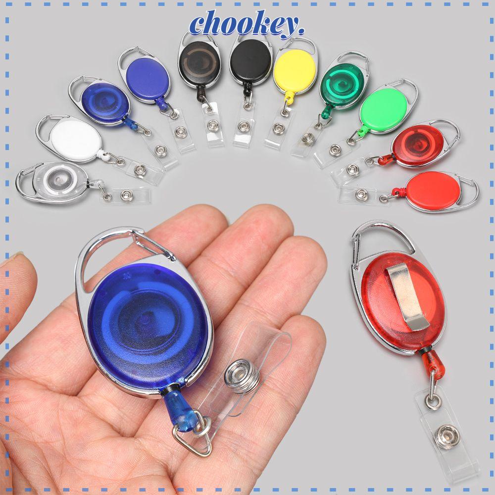 CHOOKEY 1 Kẹp Giữ Thẻ ID Chống Thất Lạc Dạng Móc Khóa