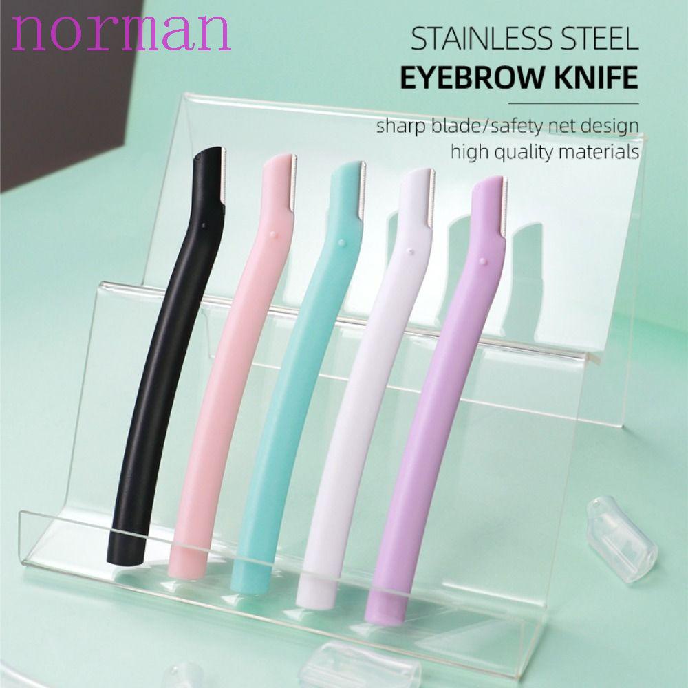 Bộ 2 Lưỡi Dao Tỉa Lông Mày NORMAN Bằng Thép Không Gỉ Tiện Dụng