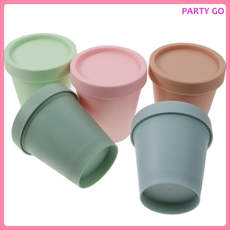 Bộ 5 Hộp Nhựa Pp Dùng Đựng Kem / Phấn Mặt Nạ Tiện Dụng