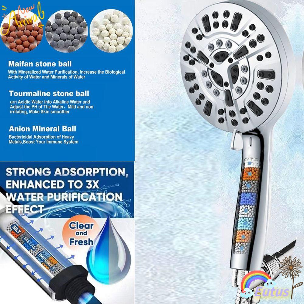 Đầu Vòi Hoa Sen Lọc Cứng Có Ống Và Giá Đỡ Cầm Tay Áp Suất Cao