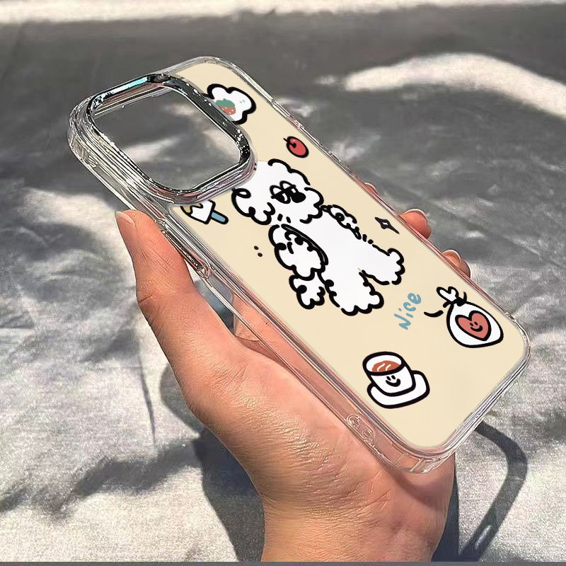 ✅Ốp Điện Thoại Dẻo Họa Tiết Chú Chó Trắng Dễ Thương Chống Sốc Cho Iphone14ProPlus 7iPhone12813 max / ZG7H 11