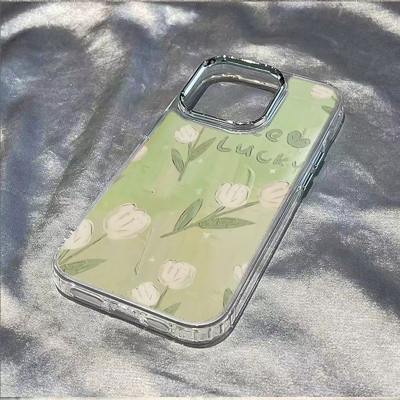 ✅Ốp Điện Thoại Mềm Chống Sốc Họa Tiết Hoa Tulip Cho Iphone 13 11 14Pro 8 7 12 Uitra7