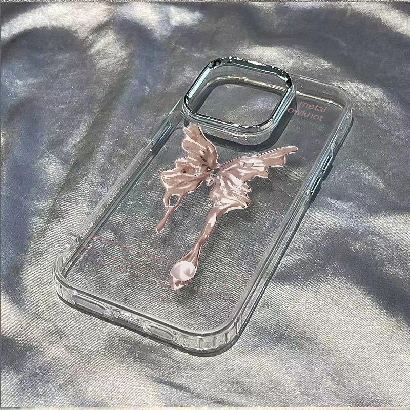 ✅Ốp Điện Thoại Mềm Họa Tiết Bướm Kim Loại Chống Sốc / 7 Apple iPhone12plus 8ins 13 14pro11max H5VI