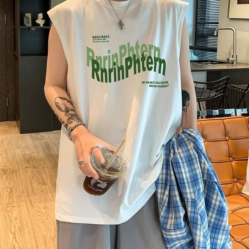 Áo Thun Thể Thao Sát Nách Dáng Rộng Vải Lụa Mát Nhanh Khô Thời Trang Mùa Hè Cho Nam