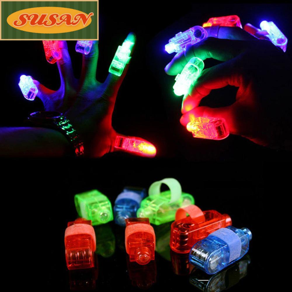 Set 10 / 20 Đèn LED Đeo Ngón Tay Họa Tiết Hoạt Hình Trang Trí Tiệc