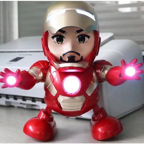 Đồ chơi Robot người sắt Iron man, người nhện, Hulk nhảy múa vui nhộn