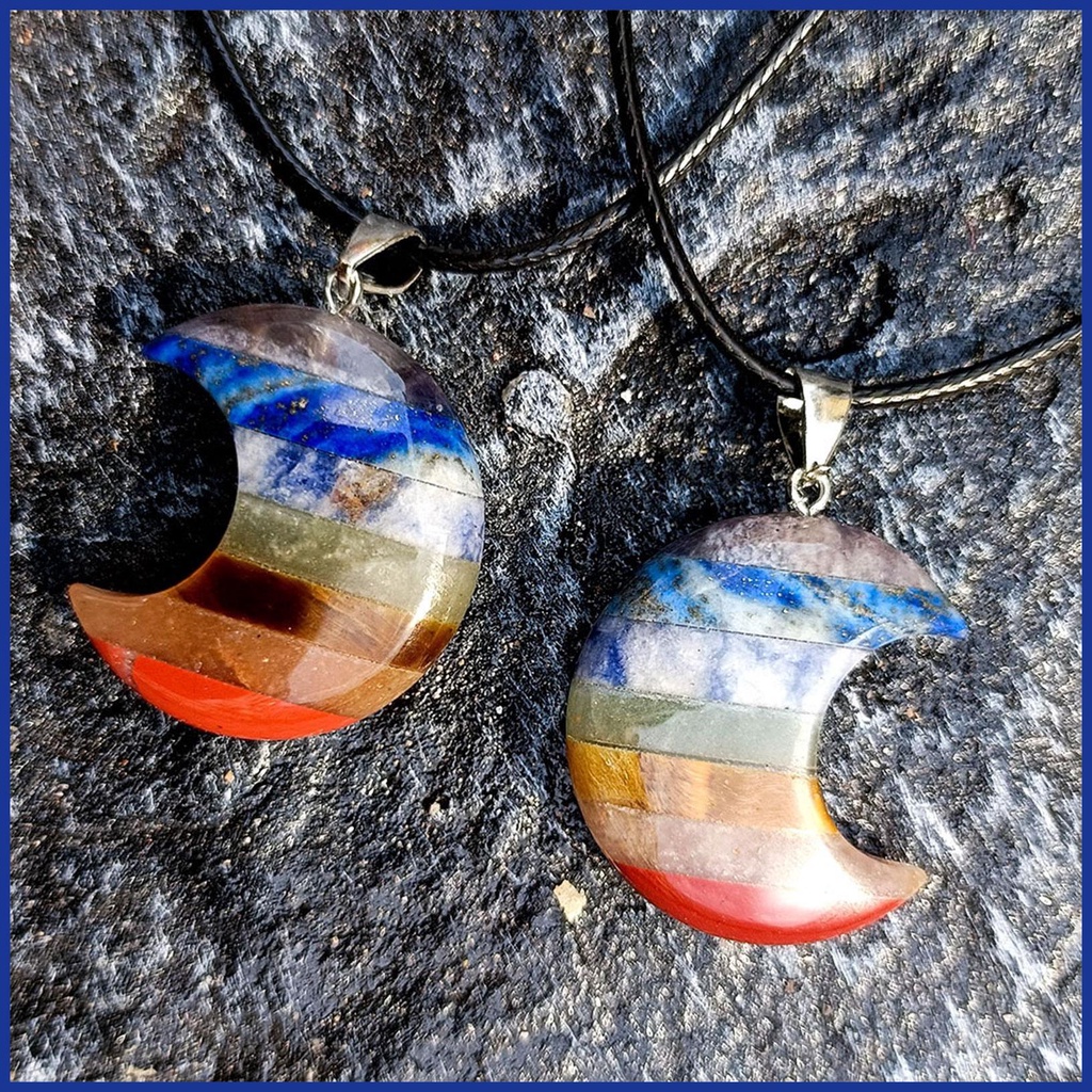 Vòng cổ Mặt Trăng Khuyết Đính Đá Pha Lê Thật