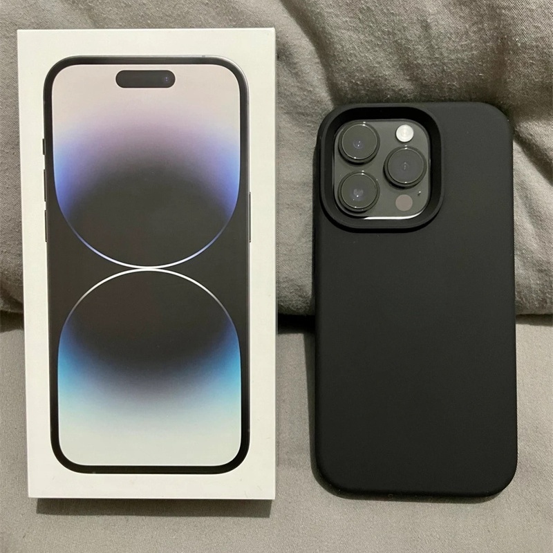 Ốp Điện Thoại Silicon Dẻo Mềm Màu Đen Chống Rơi Cho iPhone 14 13 12 11 Pro Max