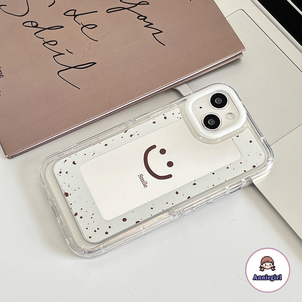 Ốp Điện Thoại TPU Mềm Tích Hợp Gương Trang Điểm Hình Mặt Cười Cho IPhone 11 14 Pro Max 13 Pro Max 12