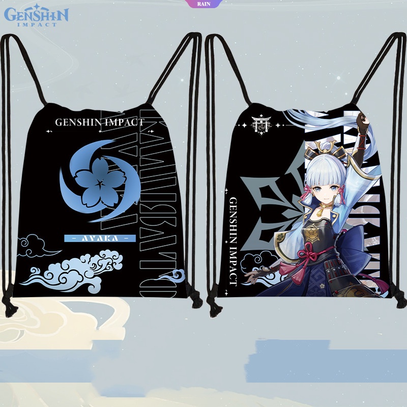 Túi Dây Rút Đựng Đồ Hóa Trang Genshin Va Chạm Baal Kazuha Hutao Ganyu Zhongli Xiao Venti Yae Miko Klee Keqing Sucrose [RAIN]