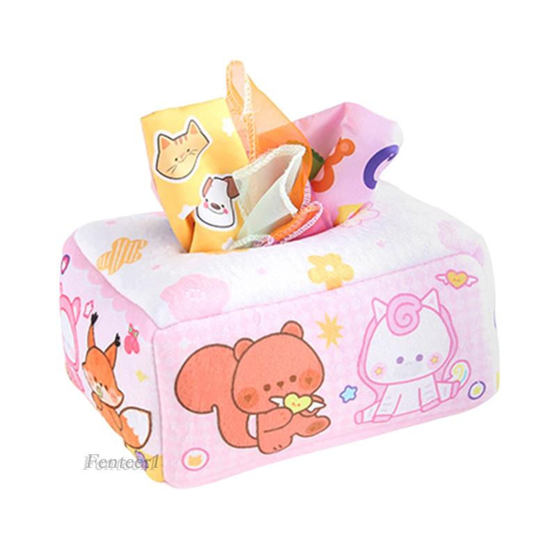Hộp Khăn Giấy Cảm Biến Kỹ Năng Động Cơ Một Chiều Fenteer1 Cho Bé 1-2 Tuổi