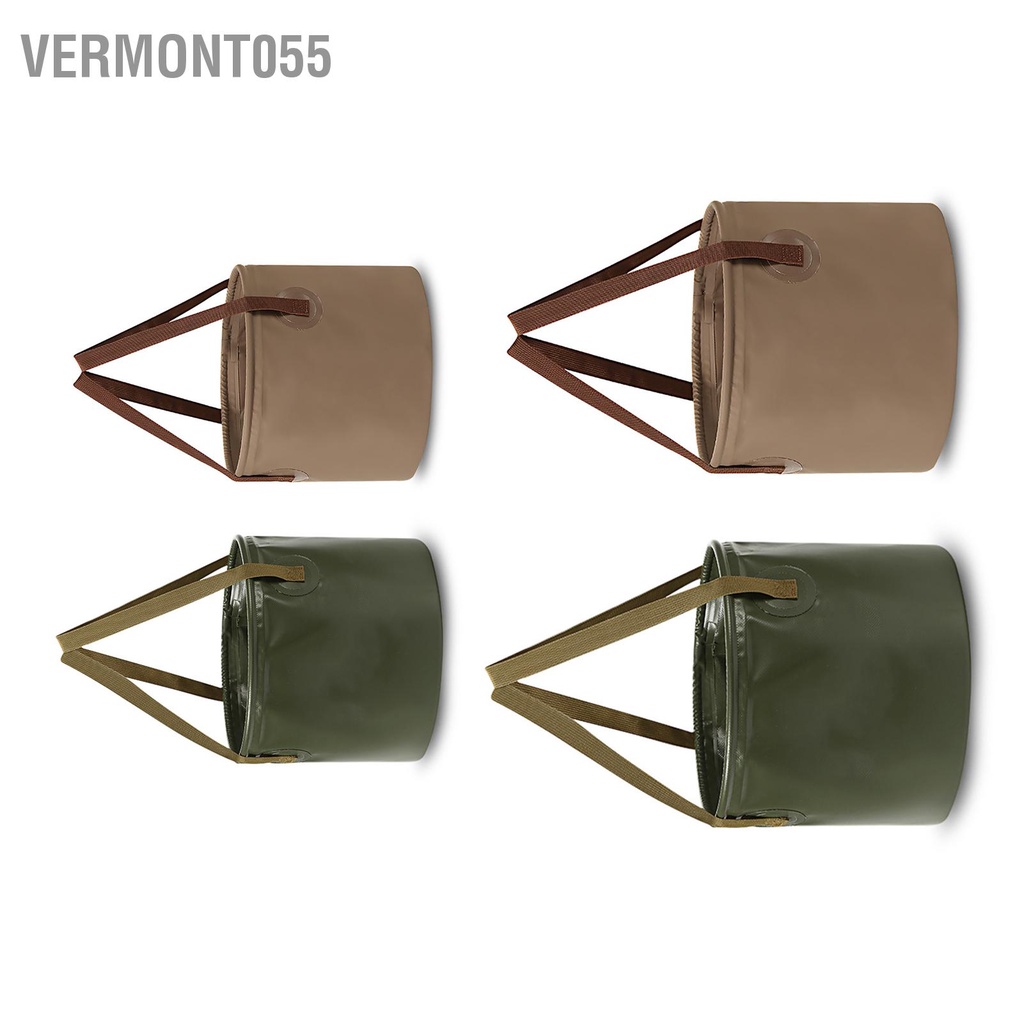 Vermont055 Xô Gấp Ngoài Trời Chống Rò Rỉ Không Mùi Di Động Cắm Trại Nước Cho Dã Ngoại Món Ăn Rửa Chân Ngâm