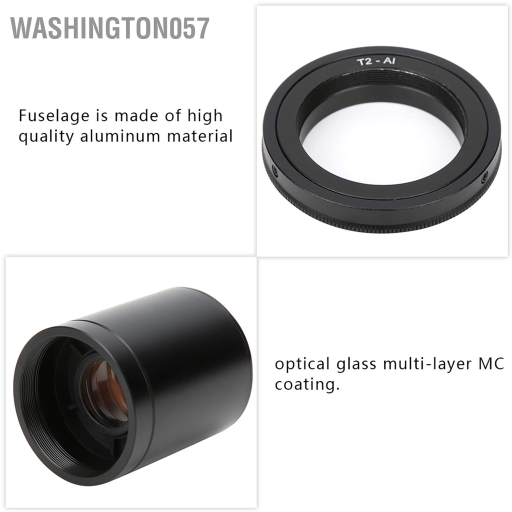 Washington057 Ống kính thu phóng lấy nét thủ công 420‑800mm F8.3‑16 với Bộ chuyển từ xa 2X cho máy ảnh Nikon F Mount