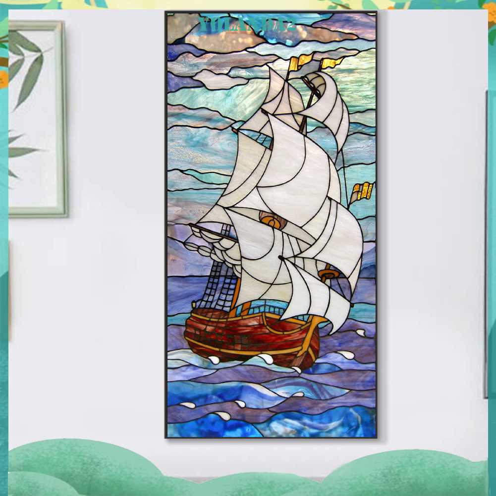 Tranh Đính Đá Kim Cương Toàn Bộ 5D DIY Hình Vẽ Thuyền Buồm