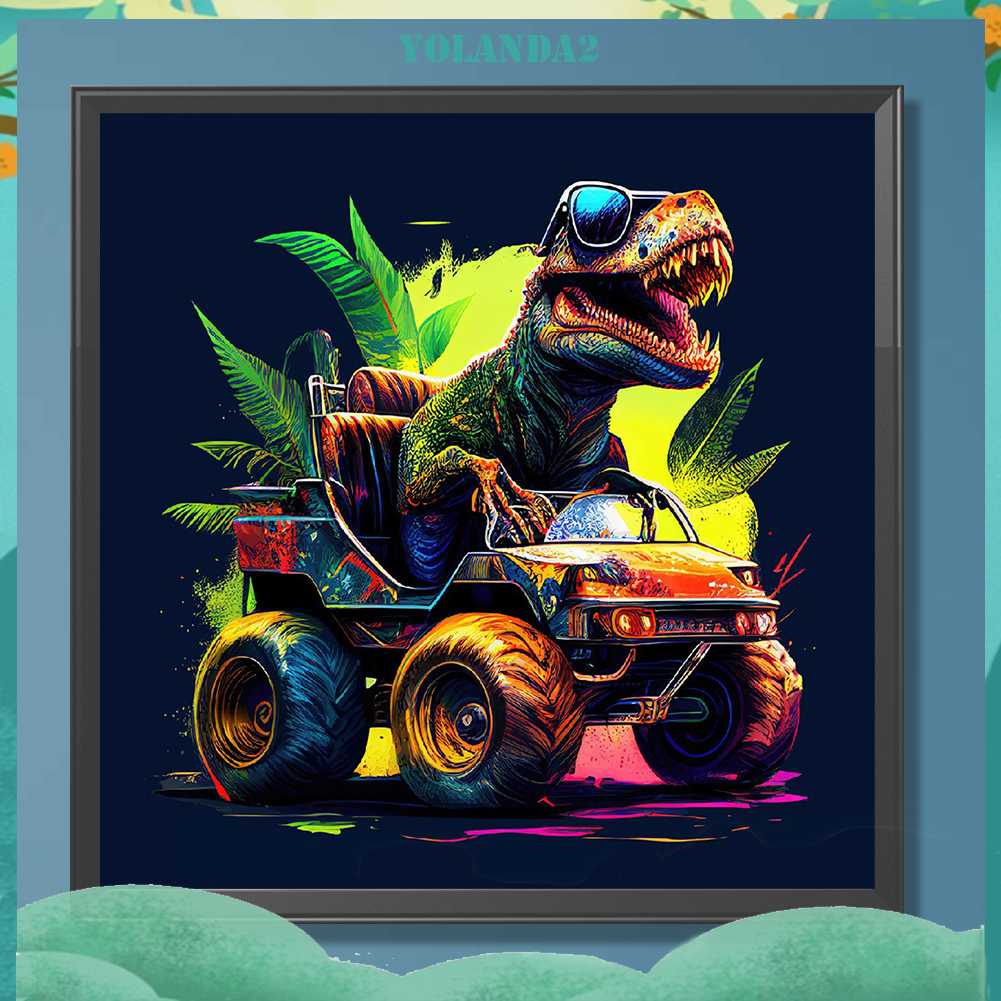 Tranh Đính Đá Kim Cương Toàn Bộ 5D DIY Hình Khủng Long