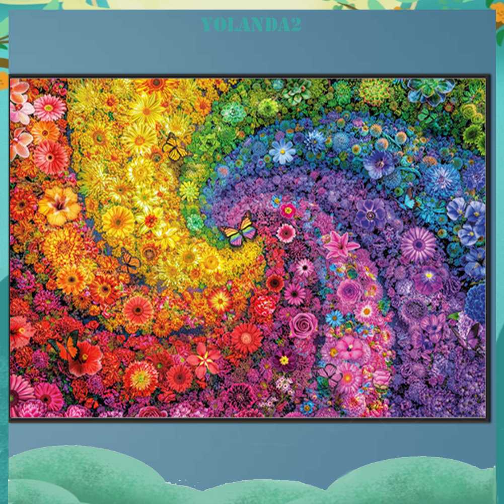 Tranh Đính Đá Kim Cương Toàn Bộ 5D DIY Hình Vẽ Hoa Trang Trí Nhà Cửa