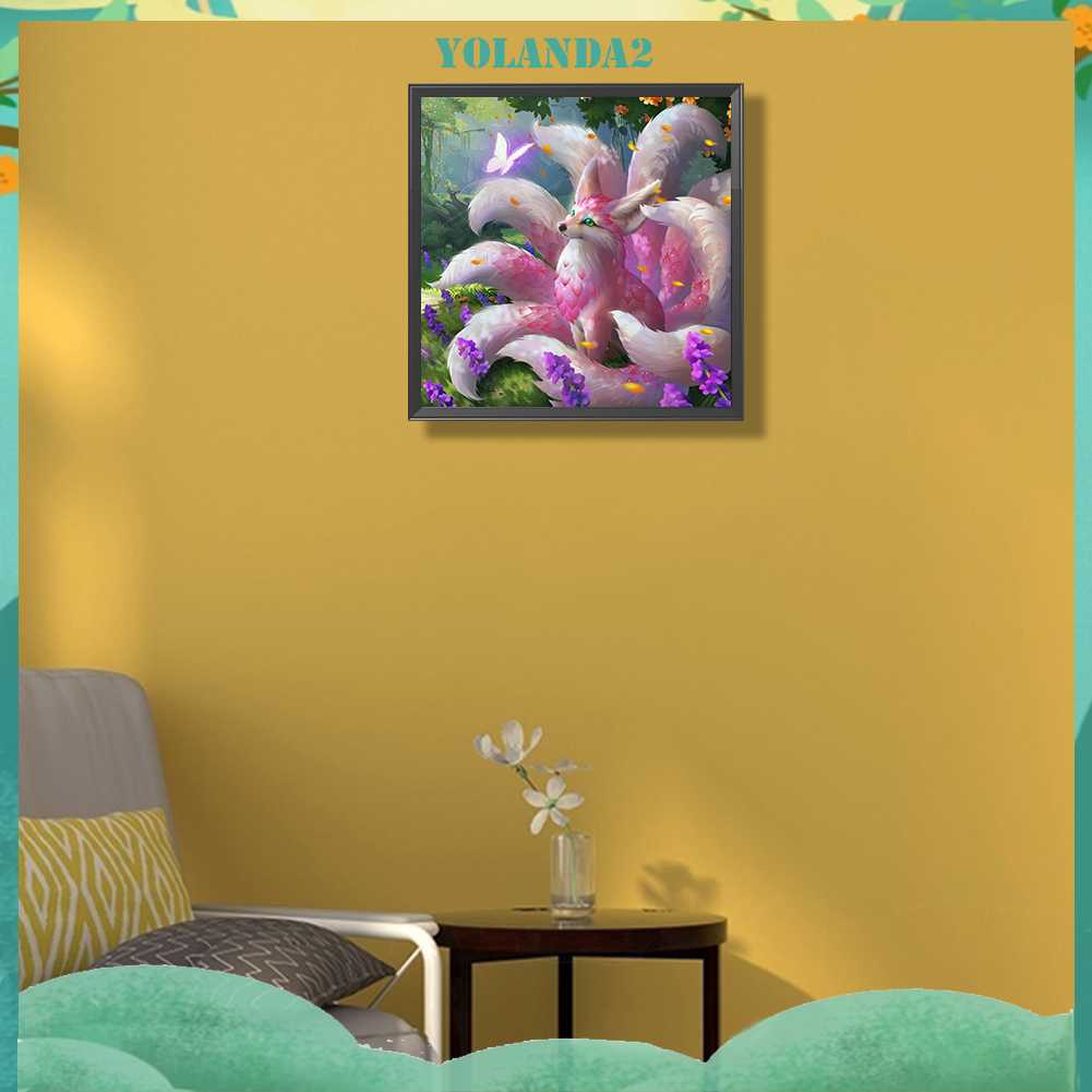 Bộ Tranh Đính Đá 5D Họa Tiết Chú Cáo Độc Đáo DIY Dùng Trang Trí Nhà Cửa