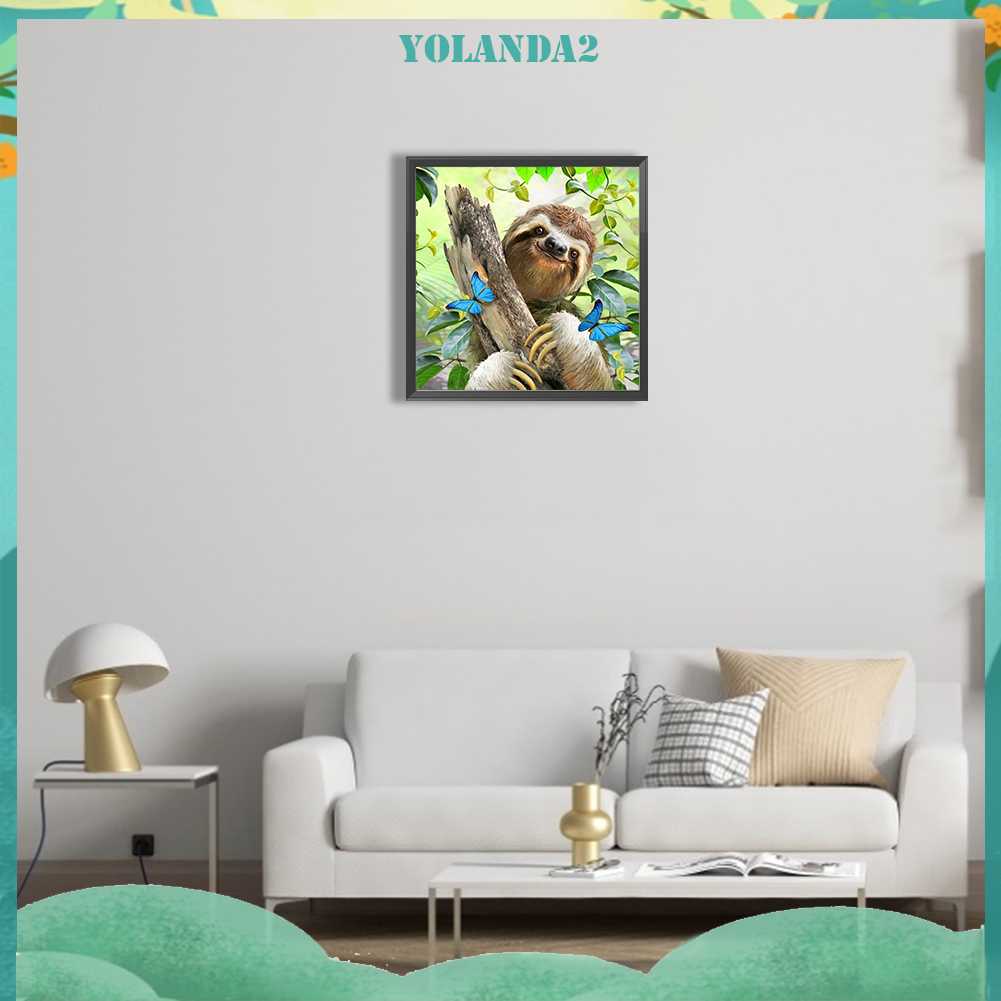 Tranh Đính Đá Kim Cương Toàn Bộ 5D DIY Hình Vẽ Con Lười