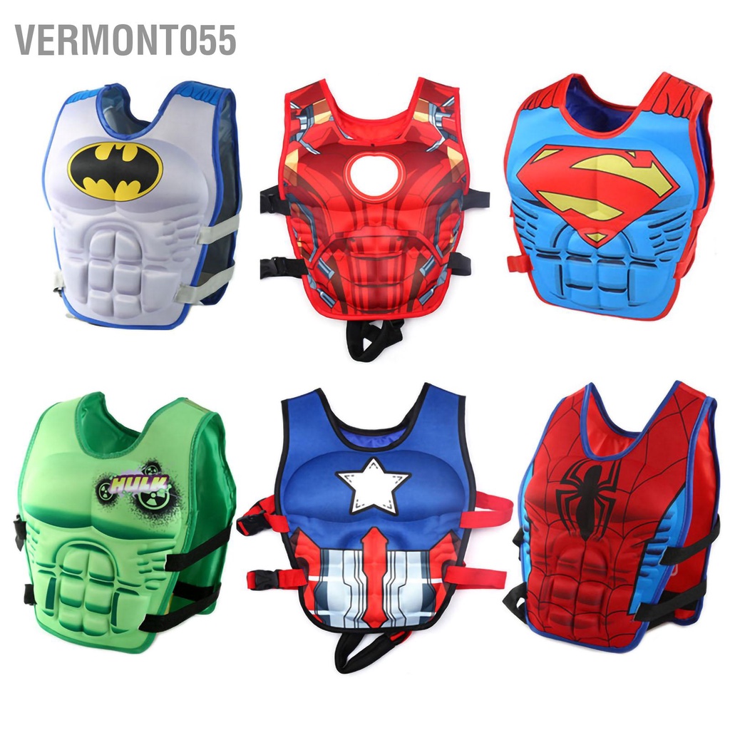 Vermont055 Trẻ Em Áo Phao Vải Chống Thấm Nước Không Tay Cơ Hình Vòng Eo Có Thể Điều Chỉnh Nổi Trôi Chèo Thuyền