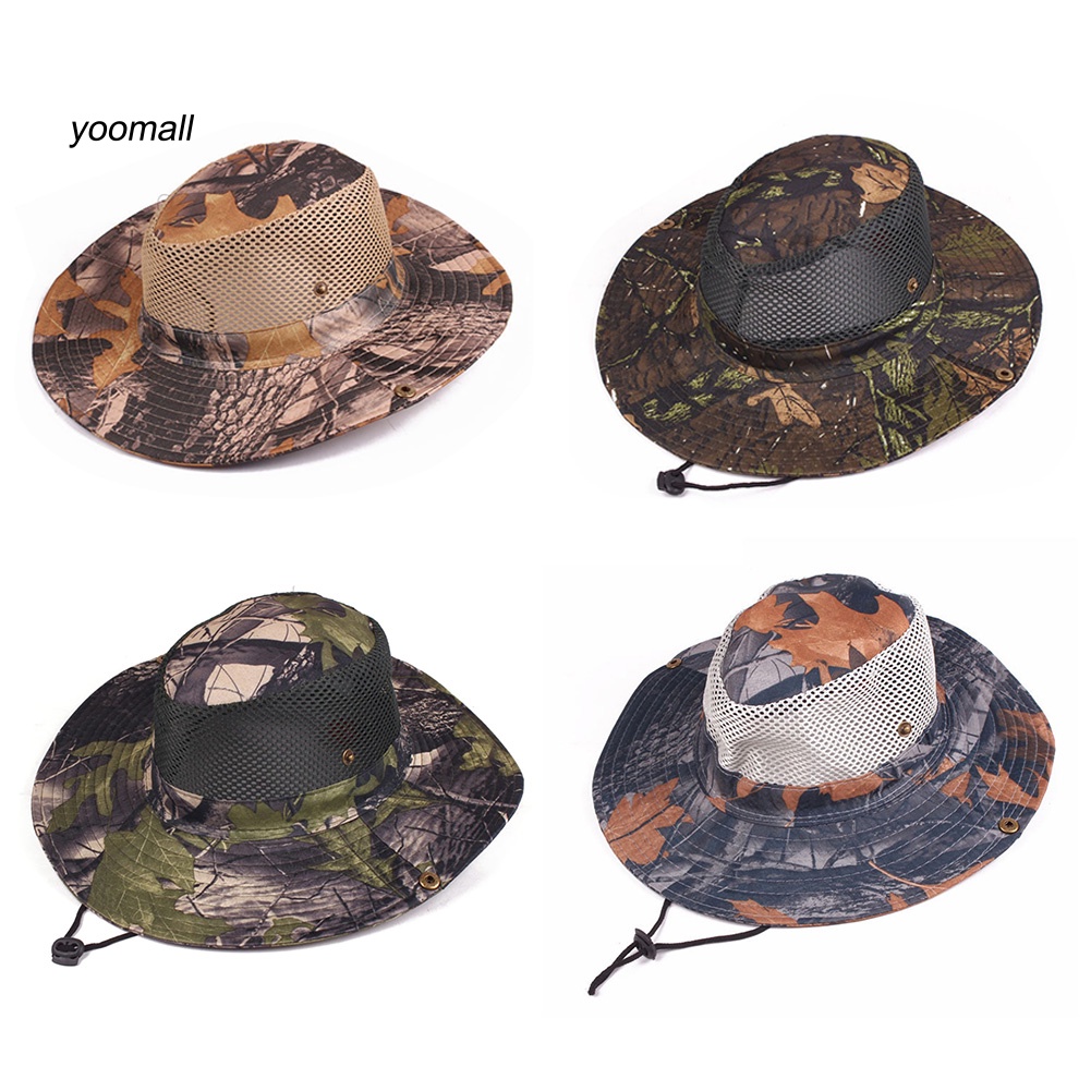 Mũ Tai Bèo Chống Nắng Phối Lưới Thoáng Khí Họa Tiết Rằn Ri Thời Trang Mùa Hè Cho Nam Và Nữ