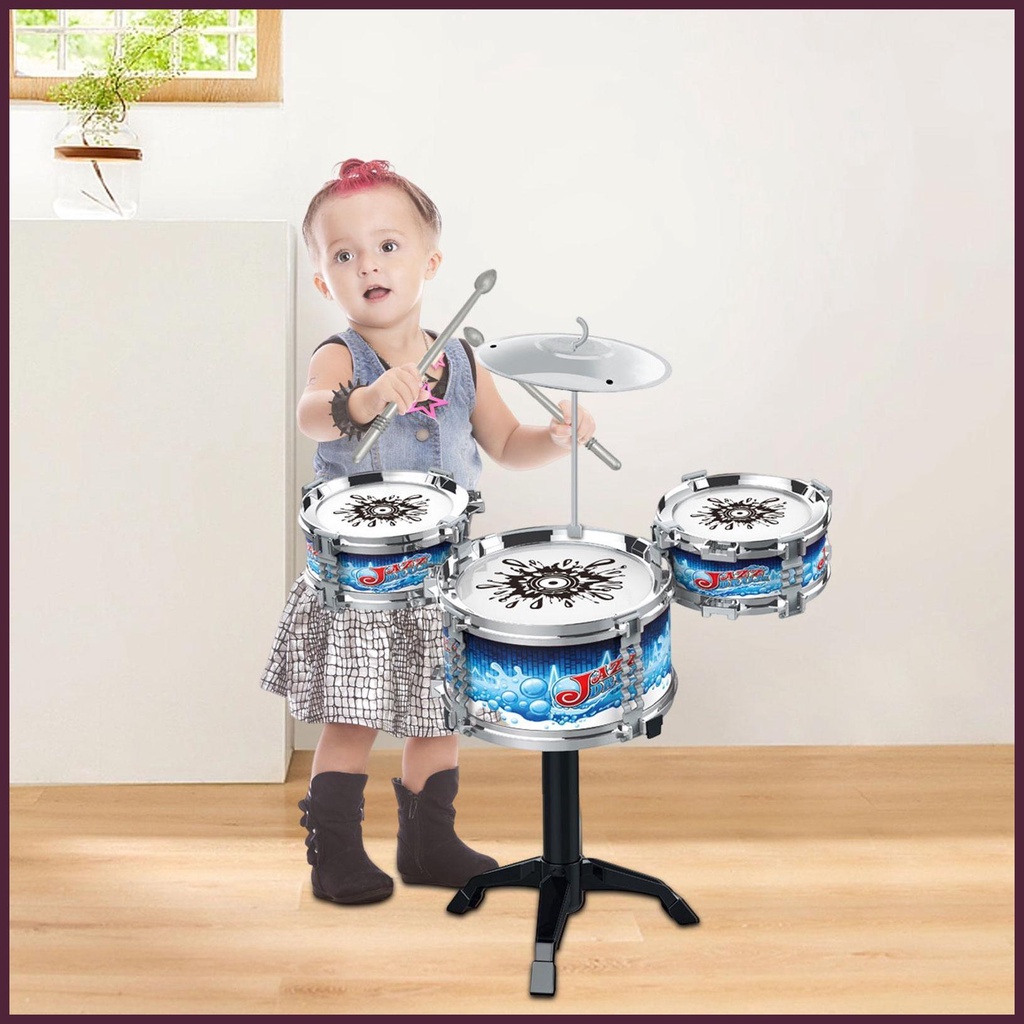Bộ Trống Thiết Kế Khung Hỗ Trợ Chân Nhỏ Hỗ Trợ Học Chơi Và Khảm Đá Dành Cho Người Mới Bắt Đầu