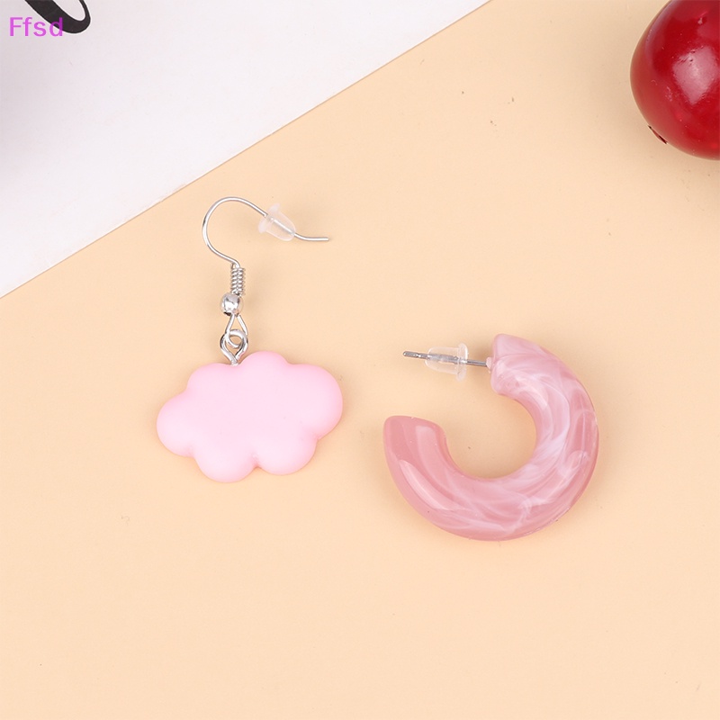 {Ffsd} Bộ Khuyên Tai Hình Học / Trái Tim / Bướm Nhiều Màu Dễ Thương Hợp Thời Trang Làm Quà Tặng Cho Nữ