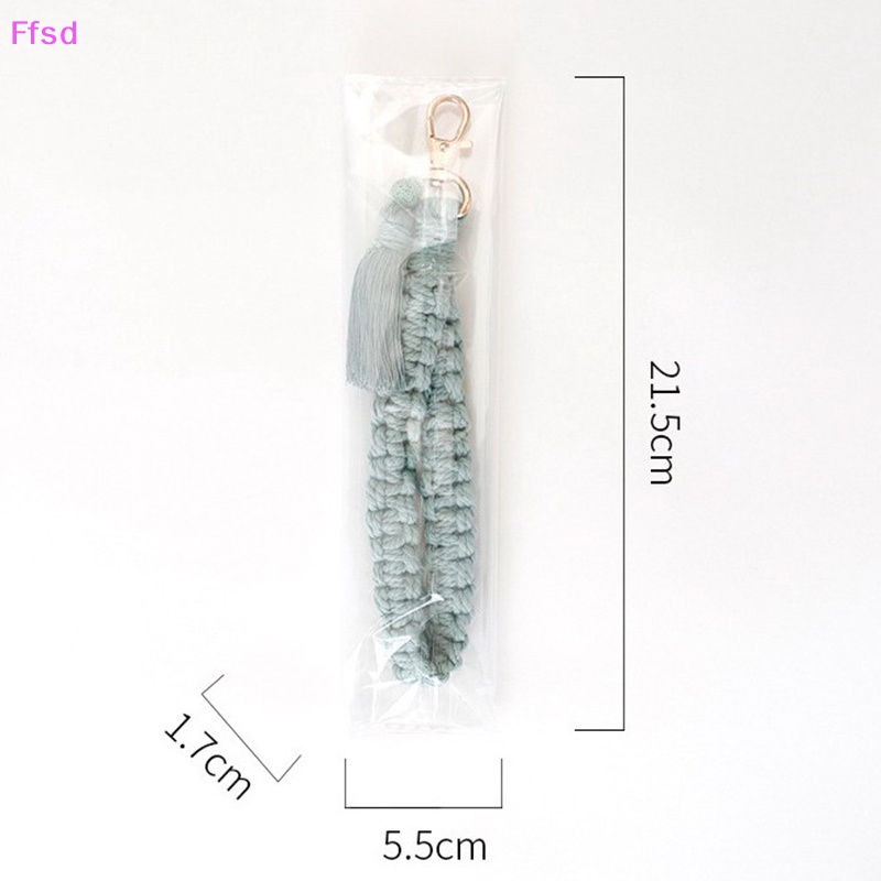 {Ffsd} Móc Khóa Dây Cotton Bện Đính Đá Lava Phong Cách Boho Sáng Tạo Cho Nữ * Hàng Bán Chạy