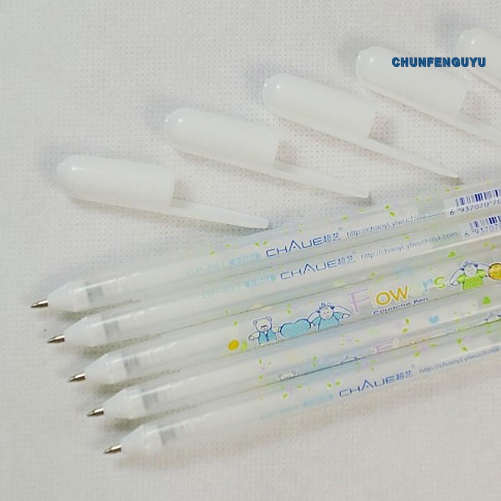 Bút Mực Gel Ngòi 0.8mm Màu Trắng Chuyên Dụng Cho Học Sinh / Văn Phòng
