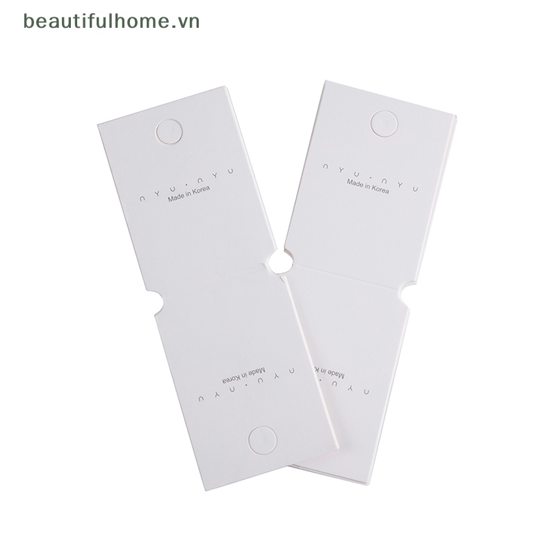 Bộ 50 Thẻ Giấy Gấp Treo Trưng Bày Trang Sức / Kẹp Tóc / Dây Chuyền / Kẹp Tóc Màu Trắng